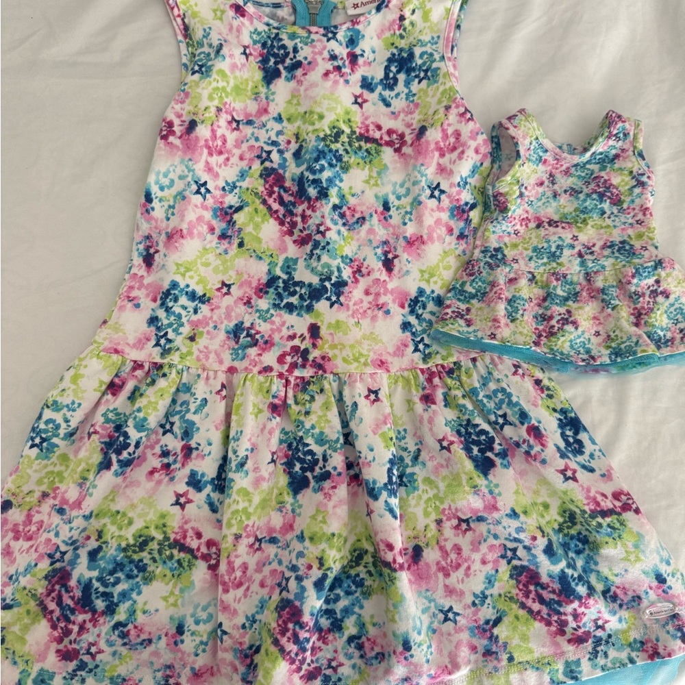 American Girl Matching Floral Dress Set